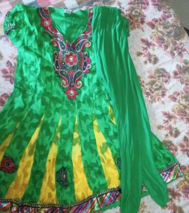 Beautiful Green Colour Dress