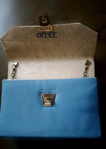 Chic Blue Chain Shoulder Bag