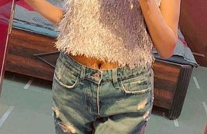 Distressed Jeans with Sequins