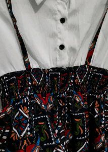 Stylish Printed Shirt Style Top – Good Condition