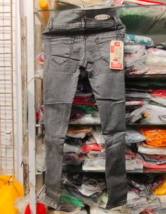 Stylish Distressed Grey Denim Jeans