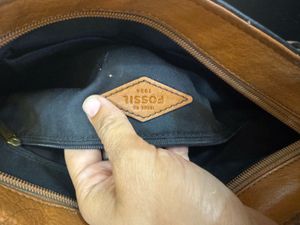 fossil Leather Cutout Handbag(has flaws)
