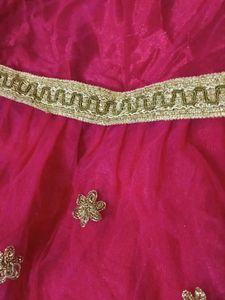 Rose Pink &amp; Gold Embroidered Salwar Kameez