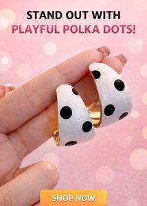 Polka Dot Hoop Earrings