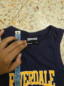 Navy Riverdale Graphic Tank Top