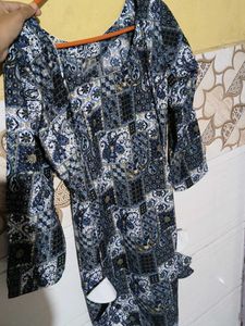 Blue Paisley Print Kurta and Plazo set