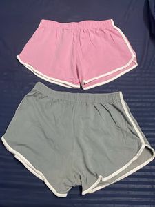 Pink And Grey Shorts
