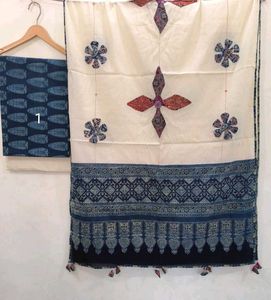 3 Piece Set Ajrakh Dress Material