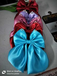 Set of 5 Satin Bow Hair Clips