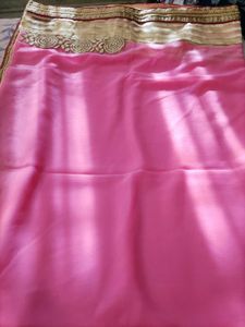 Vibrant Pink Embroidered Saree
