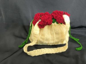 crochet flower bouquet bag