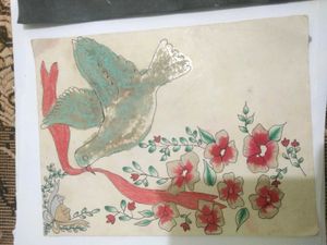Unique Artwork Og Load Hanuman And Dove Bird