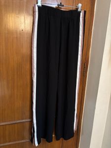 Black Pants with Side Stripes