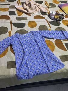 Lavender Printed Kurti