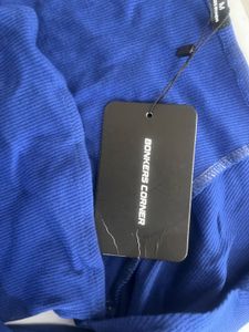 Blue Long Sleeve Crop Top