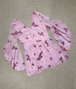 Pink Floral Embroidered Dress