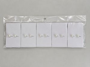 Set of 5 Pearl Stud Earrings
