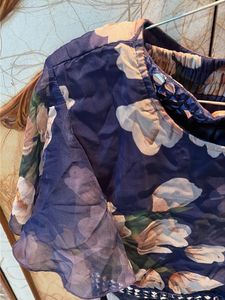 Navy Floral Print Kurta Set