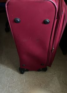 Spacious Red Travel Suitcase