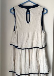 Zara Chic Tiered White Dress