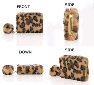 Leopard Faux Fur Pouch 🤎