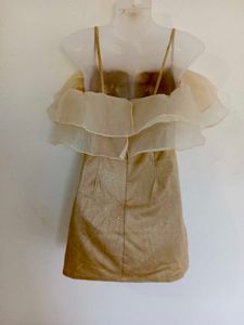 Sparkly Ruffle Cold Shoulder Dress
