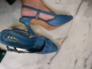 Stylish Blue Slingback Heels