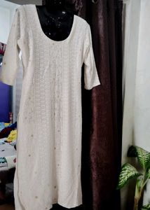Pure Lakhnawi Chicken Kurta, Inner Attached