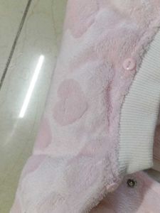 Winter Warm Full Baby Pink Romper
