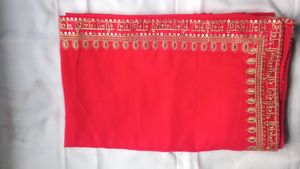 ✨❤Red Georgette Embroidered Saree❤✨