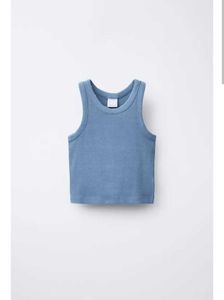 ZARA Blue Sleeveless Tank Top