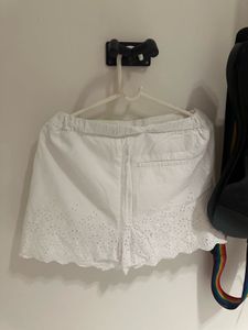 White Eyelet Summer Shorts