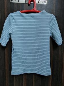 Striped Light Blue Top