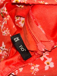 Floral Orange Mini Dress
