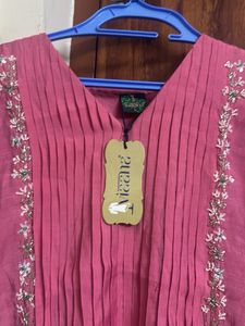Pink Embroidered Kurta