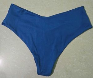 Blue V-Cut Bikini Bottom