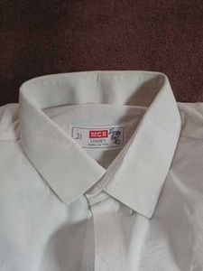 MCR Pure Cotton White Shirt (Back View) - Classic