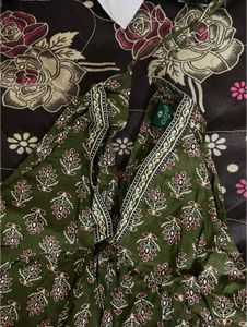 Chatpati olive green y2k summer kurti