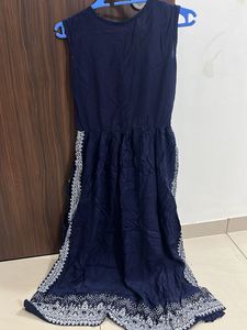 Blue Embroidered Kurta