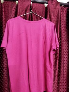Pink Paris Skyline Graphic T-Shirt