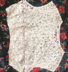Elegant Lace Cropped Top