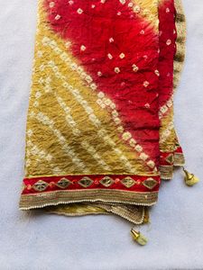 Jaipuri Silk Bandhej Odhani❤️