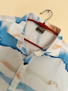 Men's Abstract Print Short Sleeve Shirt