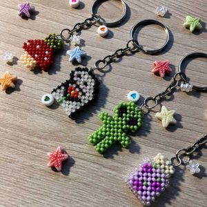 Cute Beaded Keychain Charms(4)