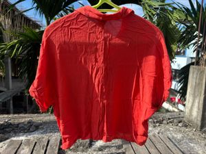 Vibrant Orange Loose Fit Top