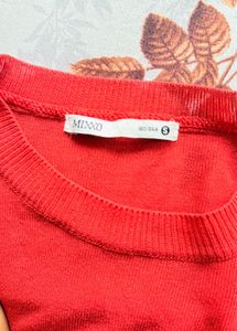 Vibrant Red Short Sleeve Top