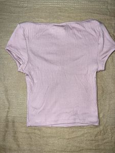 Light Pink Ribbed Crop Top