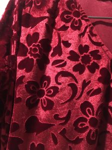 Red Velvet Full Length Gown Maxi Dress