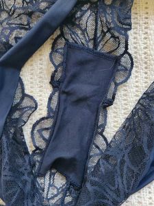 victoria secret Women's Navy Lace Briefs
