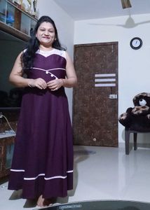 Women Party And Festival Wear Purple Gawn